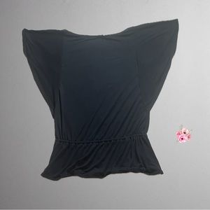 Old Navy Black Ruffle Shirt